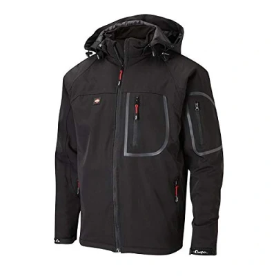 Image of Lee Cooper Men&#039;s Men s Waterproof Softshell Jacket, Black, XL UK