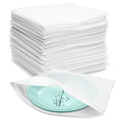 Image of Foam Packing Sheets 100 Pack Supplies Recyclable Wrapping Pouches Cushioning Wrap for Moving House,Shipping, Packaging, Storage(11.8&quot;x11.8&quot;)