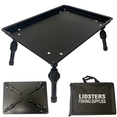 Image of New Alloy Aluminium Metal Fishing Bivvy Bait Table Carp Coarse Tackle Lidsters