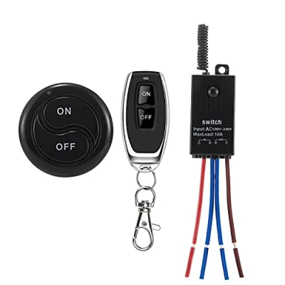 Image of dstfuy Mini Remote Control Switch,220V/230V/240V /10A Relay Wireless Switch for Lights,328FT Long Range Household Appliances,Ceiling Lights, Water Pump, Electrical Equipment.