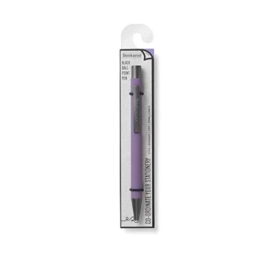 Image of IF Bookaroo Pen, soft touch, colour coated pen with black ink AUBERGINE
