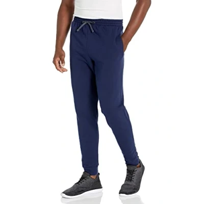 Image of Jerzees Men&#039;s NuBlend Fleece Joggers with Pockets, Relaxed Fit, Cotton Blend Sweatpants, Navy, Large