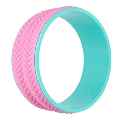 Image of ViaGasaFamido Yoga Wheel, Deep Tissue Massage Back Wheel for Stretching Dharma Prop Roller Pink