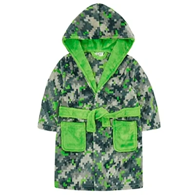Image of Undercover Kids Pixel Camo Dressing Gown 18C757 Green 4 5 Years