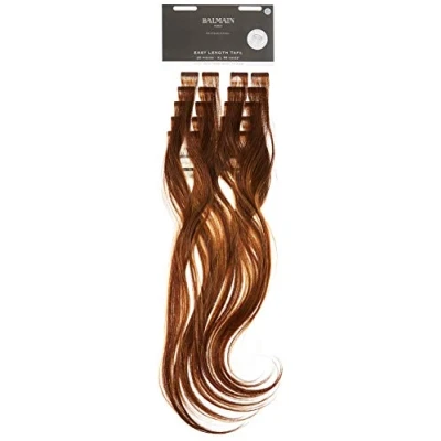 Image of Balmain Easy Length Tape Extensions Human Hair 20 Pieces, 55 cm Length, 6G.8G Dark Gold Blonde, 82 g