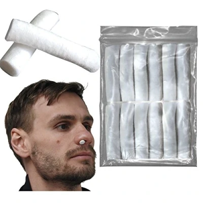Image of Steroplast 100% Cotton Wool 3cm Sports Rugby Football MMA Nose Bleed Plugs 48 Pack