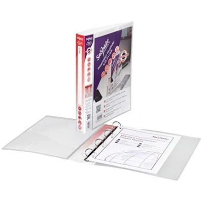 Image of Snopake A4 4 O Ring 25 mm Presentation RingBinder Clear [Pack of 1] Ref: 13368s