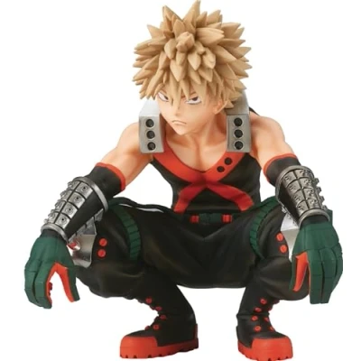 Image of BANPRESTO BAN18846 MY HERO ACADEMIA Katsuki Bakugo Figurine Break time collection, Black, 11cm