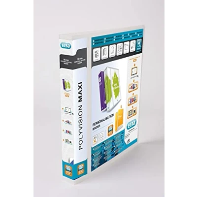 Image of Elba A4 4 Ring 16mm Polyvision Maxi Presentation Binder Clear