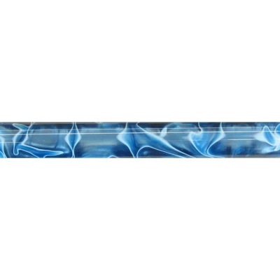 Image of CHARNWOOD Woodturning AR19 Acrylic Pen Blanks Dark Cyan with White Swirl