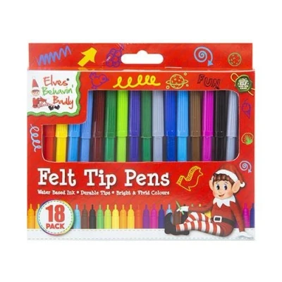 Image of PMS 500150 Felt Tip Pens Elves Behavin Badly 18pcs. 1 Box Accessory, Multicolor