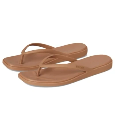 Image of Crocs Women Flip, Miami Thong Milk Chocolate, 3 UK