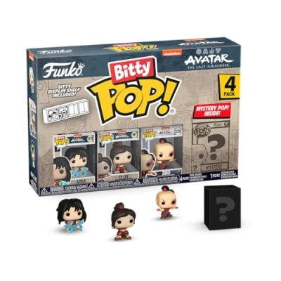 Image of Funko Bitty Pop! Avatar: TLA Azula 4PK With Lightning, Ty Lee, Zuko Fire Daggers and A Surprise Mystery Mini Figure 0.9 Inch (2.2 Cm) the Last Airbender Collectable