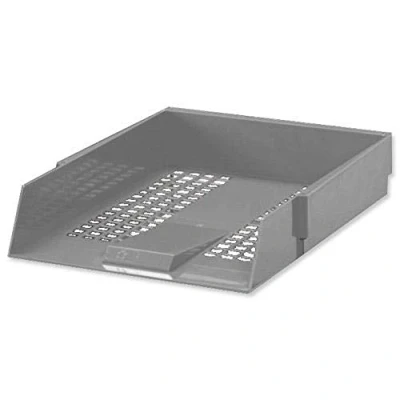Image of 5 Star Office Letter Tray High impact Polystyrene Foolscap Grey