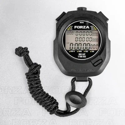 Image of FORZA Stopwatch 300 Professional Grade with Lap Memory &amp; Water Resistant Casing Battery Lanyard Included (Pack of 1)