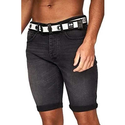 Image of Crosshatch Mens Shorts Knee Length Sweatpants, Gym Casual, Half Pants(34/Black)