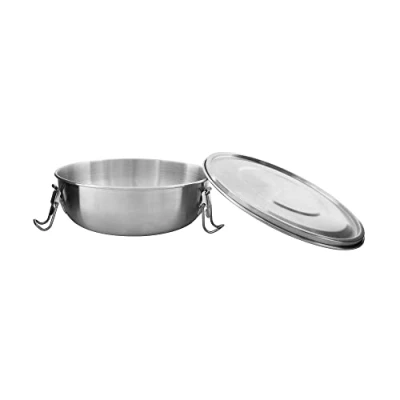 Image of Tatonka Food Bowl 0.75 L Stainless Steel Container/Bowl With Lid, Clip Closure and 750 ml Volume