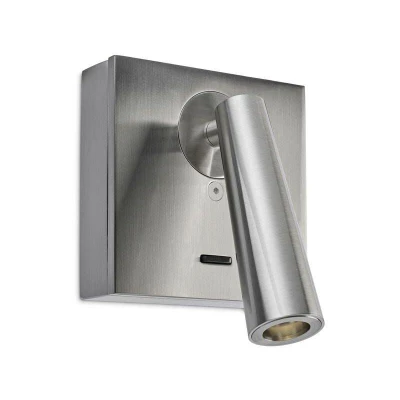Image of Gamma LED Wall Reading Light Satin Nickel 175lm 2700K