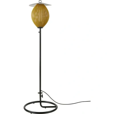 Image of GUBI Satellite outdoor floor lamp, IP65, black/ mustard gold