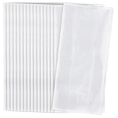 Image of Large Clear Cellophane Bags (27cm x 12cm) 30 Count Vibrant and Durable Packaging for Gifts Treats