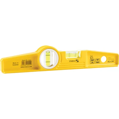 Image of Stabila 81s 10hl Level 250cm/10in and Holster 2501 [Non magnetic] Yellow/Black