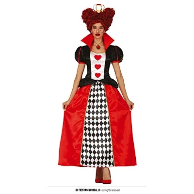 Image of FIESTAS GUIRCA Lady Queen of Hearts Fancy Dress Costume Adult Women Size 8 10