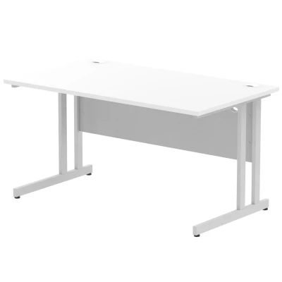 Image of Impulse Cantilever 1400 Rectangle Desk White I000306