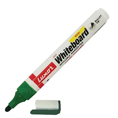 Image of Whiteboard Marker Pens, GREEN, 2.0mm Bullet Tip, Pack of 1, VAI FOZ Dry Erase Easy Wipe, Ideal for School Office Everyday Bord iVAIDEX Black Ball Pen