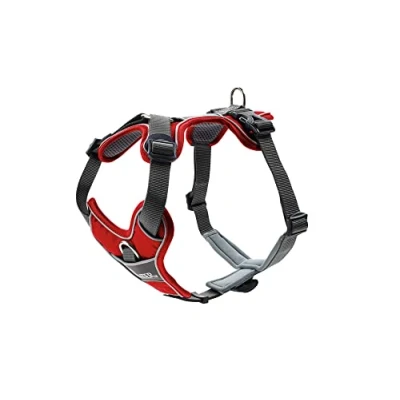 Image of HUNTER Divo Dog Harness, S, 45 56 cm, Red/Grey