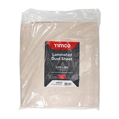Image of TIMCO Laminated Dust Sheet 12ft x 9ft Perfect for Professional and DIY Projects