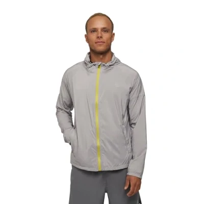 Image of DANISH ENDURANCE Windbreaker Jacket, Packaway Running Jacket Mens, Lightweight Windcheater Jackets for Men, with Hood, Silver Grey, XL