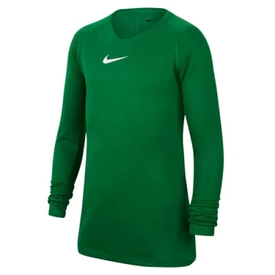 Image of Nike Boy&#039;s Park First Layer Top Kids Thermal Long Sleeve, Green, XL