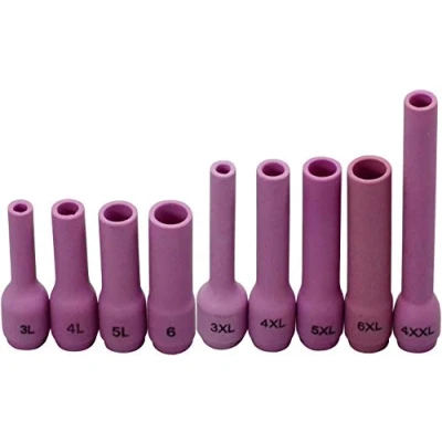 Image of RIVERWELD TIG KIT Aluminia Nozzle Ceramic Cup Extra Long 796F70 796F71 796F72 796F73 796F74 796F75 796F76 796F77For DB SR WP 9 20 25 Welding Torch 9pcs