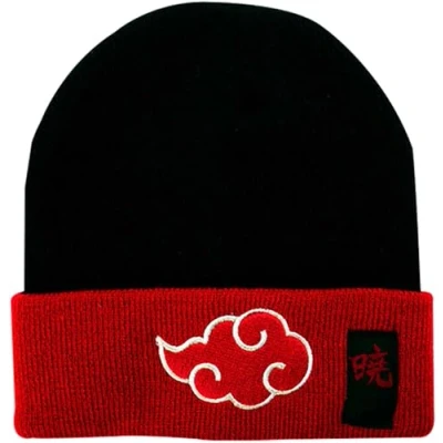 Image of ABYstyle Naruto Akatsuki Beanie Black &amp; Red