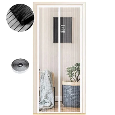 Image of Magnetic Fly Screen Door, Hundreds of Sizes, 70 x 195cm, Anti Mosquito Mesh Curtain with Powerful Magnets, Insect Protection White Strips