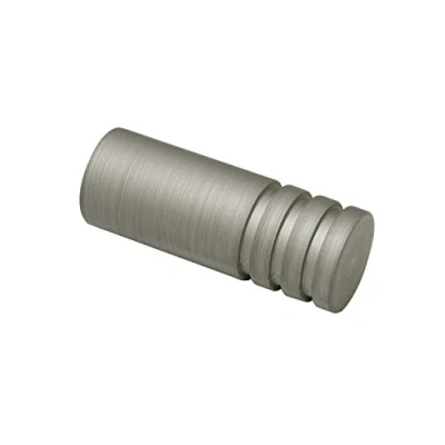 Image of Gardinia Cylinder, 2 x end Piece, Metal, Silver, for Curtain Technology, Diameter, Ø 19 mm