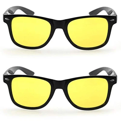 Image of SMTHOME 2 Pairs Night Vision Driving Glasses HD Sunglasses Polarized Anti glare Light