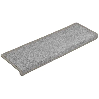 Image of vidaXL Stair Mats 30 pcs 65x21x4 cm Light Grey Rectangular Edge