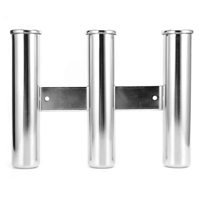 Image of Aramox Boat Fishing Rod Holder,3 Tube Stainless Steel Rack Marine Yacht Hardware Accessory