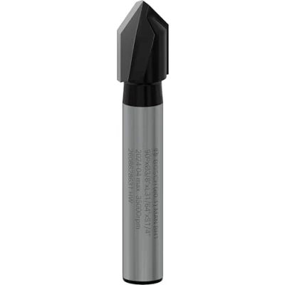 Image of Bosch 2608628631 V Groove Bit with Two Flutes and Tungsten Carbide (90 Degree)