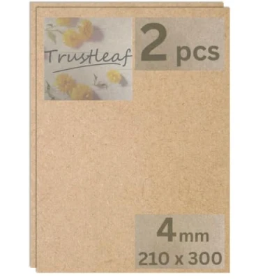 Image of Trustleaf 4mm Sheets of MEDITE Premier MDF 210mm x 300mm, A4 Approx. Pack 2