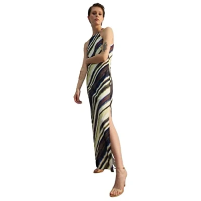 Image of Trendyol Women&#039;s Shift Relaxed fit Woven Dress, Colorful, S