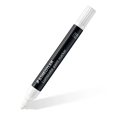 Image of STAEDTLER 349 0 Lumocolor Paint Markers White, 2.0mm (Box of 10)