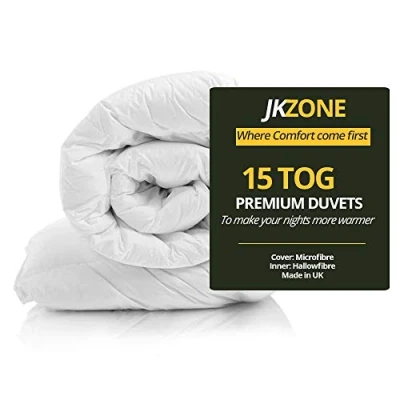Image of JKZ RUG AND DOORMATS Sweet Dream Cosy Sleep nights Soft Winter &amp; Summer Warm Duvet Quilt Anti Allergy Hollow Fiber UK Made 10.5 TOG, 13.5 15 TOG (15 SINGLE)