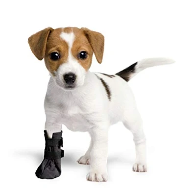 Image of Grande Finale Breathable Protective Recovery Socks for Dogs, Cats, 100% Softshell Surgical Covers Injuries, Stop Lightweight (2 (S) 5 cm H 9 cm, Black)