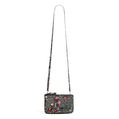 Image of Vera Bradley Cotton Wallet Crossbody Purse with RFID Protection, Perennials Noir Dot, One Size