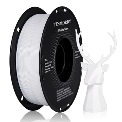 Image of PLA Filament 1.75mm 1kg, TINMORRY 3D Printer Filament, 1 Spool, Cool White