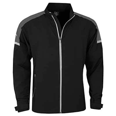 Image of Callaway Golf Mens Shoulder Block Wind Jacket Caviar S