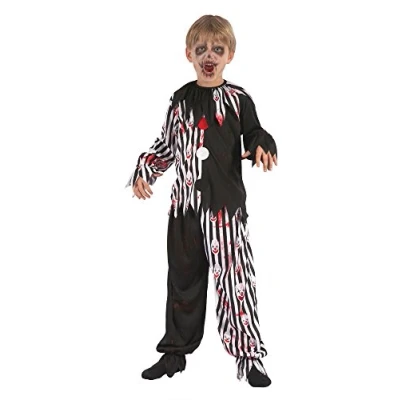 Image of Bristol Novelty CF061 Harlequin Clown Bloody Costume, Medium, 122 134 cm, Approx Age 5 7 Years, (M)