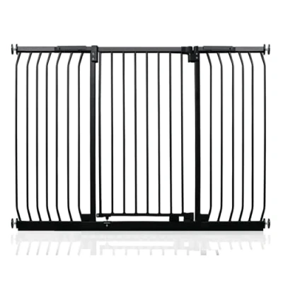 Image of Safetots Extra Tall Elite Safety Gate, 143cm 152cm, Matt Black, 96.8cm in Height, Pressure Fit Stair Baby Gate for Doors Hallways and Spaces, Barrier, Easy Installation